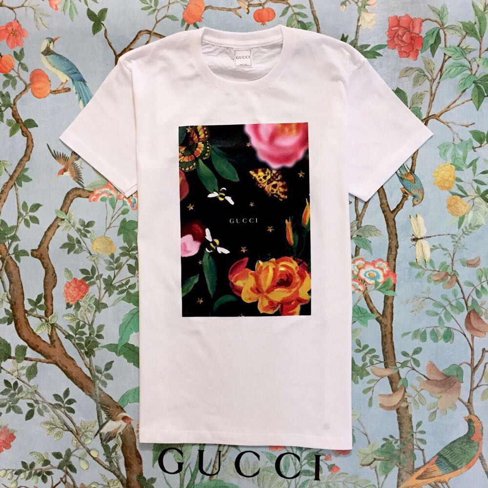 

GUCCI. Белая мужская футболка с годными бирками.