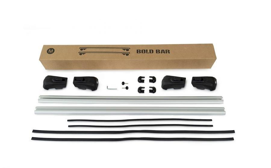 Перемычки на обычные рейлинги под ключ Bold Bar V1 (2 шт) Серые для Toyota 4Runner 2009-2024 гг - фото 10 - id-p2031243456