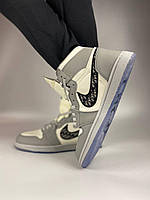 Nike Air Jordan 1 Retro Mid Grey White x Nike Dior кроссовки и кеды хорошее качество хорошее качество Размер 41, Nike Air Jordan 1 Retro Mid Grey White x Nike Dior хорошее качество кроссовки и кеды хорошее качество