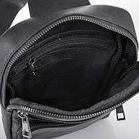 Чёрная кожаная сумка-рюкзак NEWERY N6896KA хорошее качество