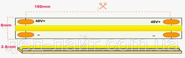 LED strip COB FOB 48v