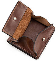 Кожаный маленький кошелёк коньячного цвета Grande Pelle 537623 хорошее качество