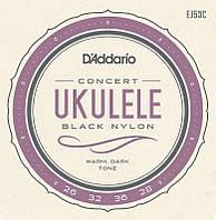 Струны для укулеле D'Addario EJ53C Black Nylon Concert Ukulele Strings 26 28 TS, код: 6556564