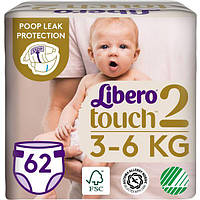 Подгузники Libero Touch 3-6 кг Размер 2 62шт