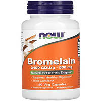 Bromelain 500мг NOW Foods (60 вег капсул)