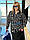 Сорочка-туніка вільного крою, подовжена сорочка з написами, Модна сорочка подовжена, фото 5