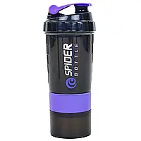 Шейкер 3-х камерный SPIDER BOTTLE SP-Sport FI-6389 500+100мл