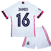 Детская футбольная форма JAMES 16 Реал Мадрид 2020-2021 Adidas Home 125-135 см (set3040_102989)