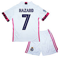 Детская футбольная форма HAZARD 7 Реал Мадрид 2020-2021 Adidas Home 125-135 см (set3040_102991)