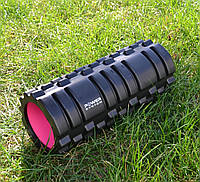 Масажний ролик (роллер) Power System (4050) Fitness Foam Roller Black/Pink (33x15см.) Чорний з рожевим