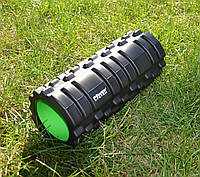 Масажний ролик (роллер) Power System (4050) Fitness Foam Roller Black/Green (33x15см.) Чорний з зеленим