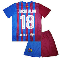 Детская футбольная форма JORDI ALBA 18 Барселона 21/22 Nike Home 125-135 см (set3138_104184)