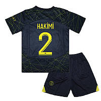 Детская футбольная форма HAKIMI 2 ПСЖ 2023-2024 Jordan Limited 145-155 см (set3400_117815)
