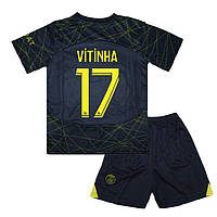 Детская футбольная форма VITINHA 17 ПСЖ 2023-2024 Jordan Limited 145-155 см (set3400_117829)