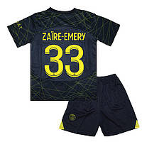 Детская футбольная форма ZAÏRE-EMERY 33 ПСЖ 2023-2024 Jordan Limited 145-155 см (set3400_117831)