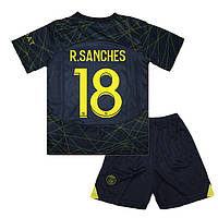 Детская футбольная форма R.SANCHES 18 ПСЖ 2023-2024 Jordan Limited 145-155 см (set3400_117832)