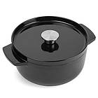 Каструля чавунна з кришкою KitchenAid 22см, 3,3л чорна (CC006058-001)