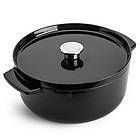 Каструля чавунна з кришкою KitchenAid 26см, 5,2л чорна (CC006061-001)