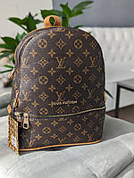 Женский коричневый + бежевый рюкзак Louis Vuitton Луи Виттон LUX
