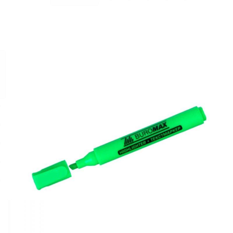 Маркер BuroMAX ВМ8906-04 текстовий клиноподібний NEON 1-4.6 мм зелений 638747