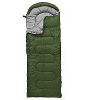 Спальный мешок зимний (спальник) одеяло с капюшоном E-Tac Winter SB-03 Green + Компрессионный мешок «H-s»