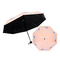 Детский мини-зонт Small Fish Lesko 190T Light Pink карманный