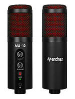 Студійний мікрофон Manchez SU-10 (USB) зі штативом Black