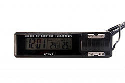 Годинник з внутрішнім і зовнішнім датчиком температури VST-7065 (1235)