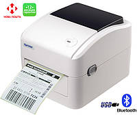 Термопринтер для друку етикеток Xprinter XP-420B + Bluetooth (Гарантія 1 рік) White