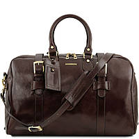 Дорожная кожаная сумка с пряжками - Большой размер Tuscany TL141248 Voyager (Темно-коричневый) ESTET