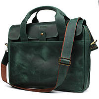 Мужская сумка-портфель из натуральной кожи зеленая RE-1812-4lx TARWA Form