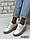 Кросівки жіночі з натуральної шкіри, кросівки жіночі чорні, білі жіночі кросівки на високій підошві, фото 5