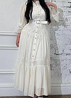 Длинное кружевное платье Нарядное белое платье