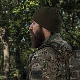 Флісова шапка підшоломник FrostWrap Rip-Stop. Олива. S/M, фото 4