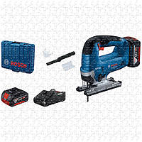 Лобзик аккумуляторный Bosch Professional GST 185-LI с 2 акб GBA 18В 4.0 Ah и з/у GAL 18V-40 в кейсе