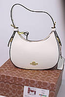 Женская сумка Coach kleo hobo white lux, женская сумка, Коуч белого цвета High Quality