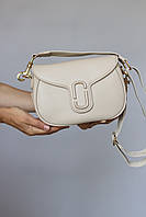 Женская сумка Marc Jacobs Saddle beige lux женская сумка, сумка Марк Джейкобс бежевого цвета High Quality