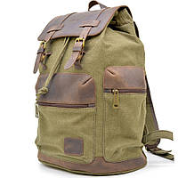 Городской рюкзак микс из парусины и кожи RH-0010-4lx от бренда TARWA ESTET