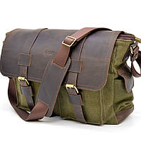 Мужская сумка через плечо парусина и кожа RH-6690-4lx бренда Tarwa ESTET