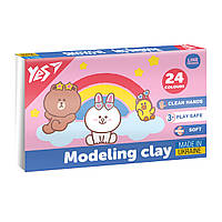 Пластилін Yes Line Friends 24  кольорів 480 г