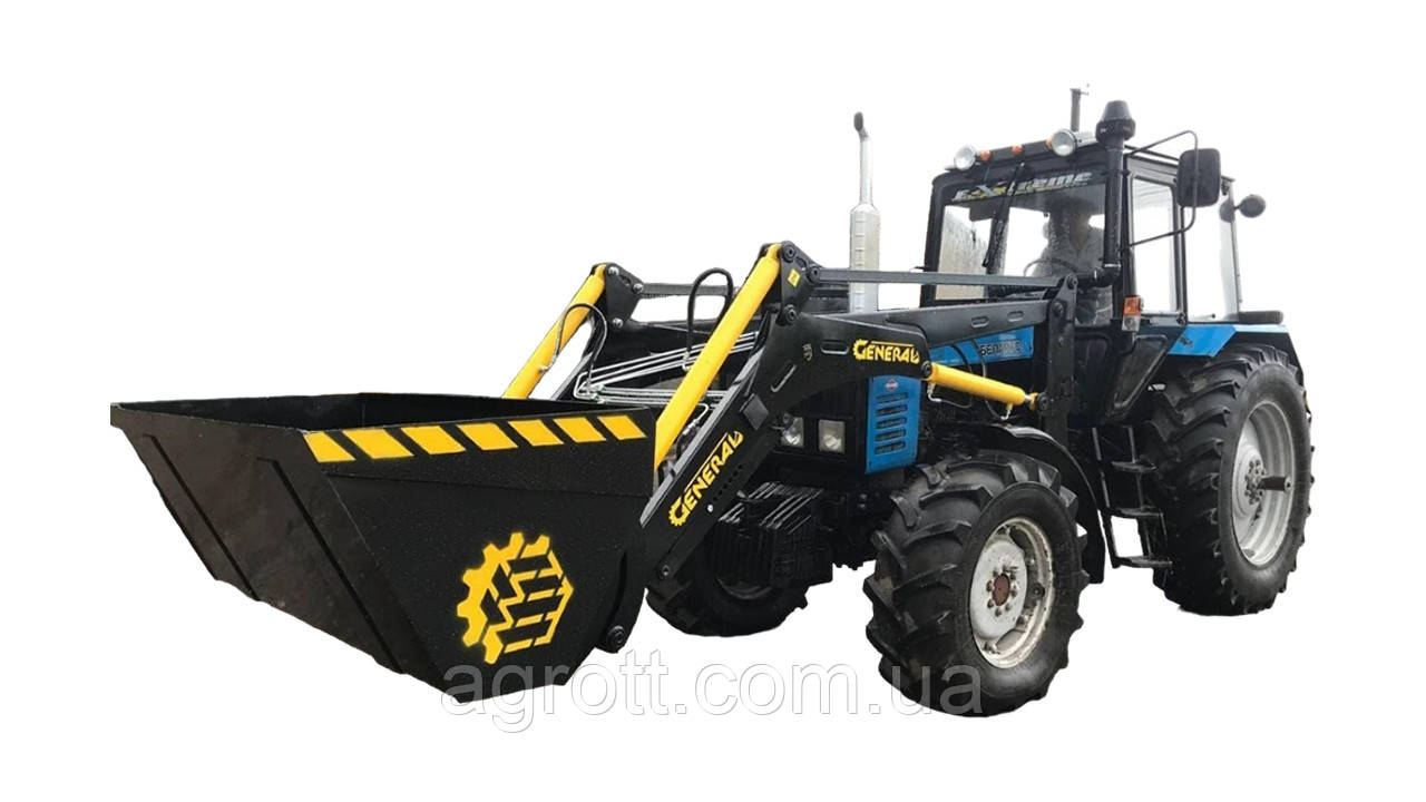 Швидкознімний фронтальний навантажувач КУН GENERAL XL на трактор МТЗ-1221, фото 1