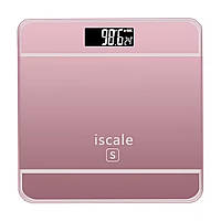 Весы напольные до 180кг, 2017D ISCALE, Розовый / Весы для пола на батарейках / Электронные весы для взвешивания