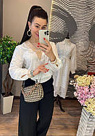 Блузка жіноча чорна та біла 42-44