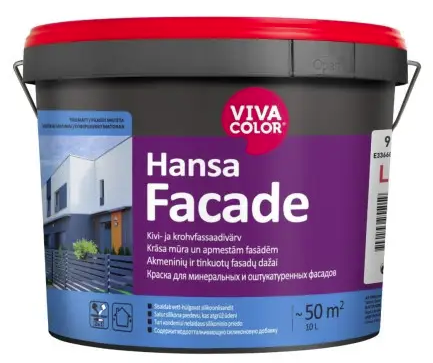 Абсолютно матова фасадна фарба VivaColor Hansa Facade 0.9л