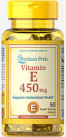 Витамин Е Puritans Pride 450 мг 50 капсул (31972) KS, код: 1536047