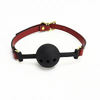 Силиконовый дышащий кляп-шарик для рта Mouth Gags Toys Burgundy Bdsm4u KS, код: 8374021