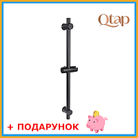 Душова стійка з тримачем універсальна Qtap Lepit 665 мм округла QTLEP82103OB Black Matt