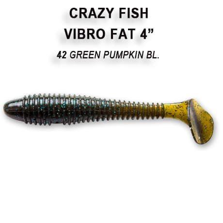 Їстівний силікон Crazy Fish Vibro fat 4" 14-100-42-6 кальмар