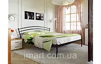 Кровать двуспальная металлическая MARKO-1 МК. Кровать в спальню из металла в стиле Loft 120х200
