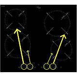 Електрична варильна поверхня на чотири великі конфорки. Склокераміка Luxor EPH 640 DL Німеччина., фото 8